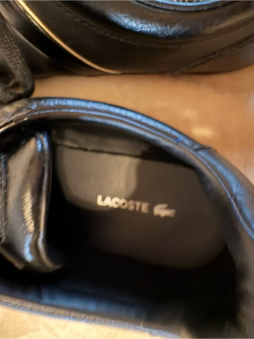 Lacoste Men's Black Low-Top Leather Athletic Sneakers